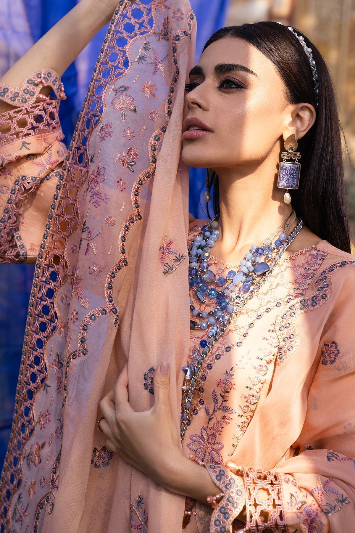 Alizeh | Rawayat Luxury Lawn 24 | Nazmin -  Alizeh Luxury - Original Designer Dress - House of Maryam