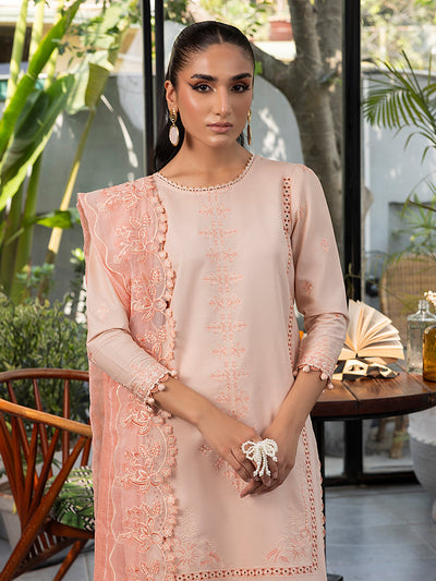 Izel | Meadow Muse Embroidered Lawn 25 | PEACHLIGHT -  Izel Ladies Clothes - Original Designer Dress - House of Maryam