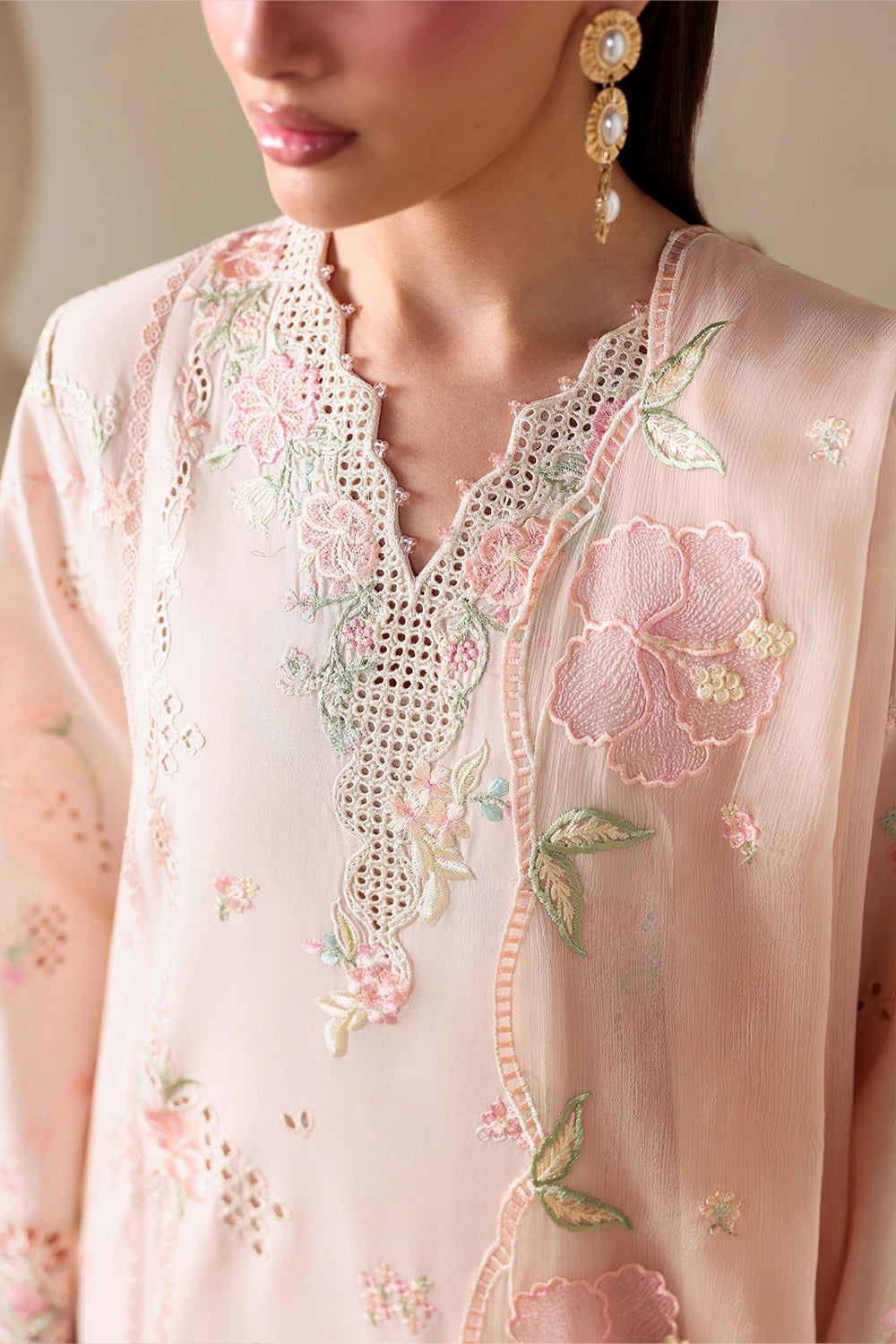 Azure | Luxury Lawn 26 | Peachy Meadow, image 3