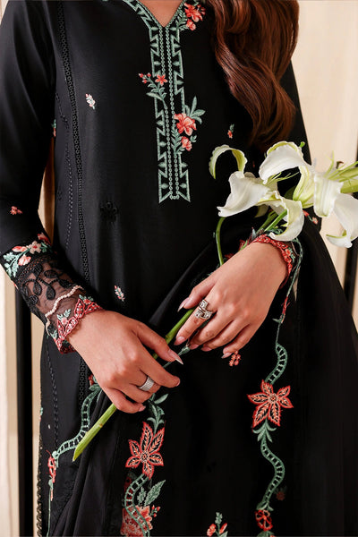 Azure | Luxury Lawn 26 | Black Peony