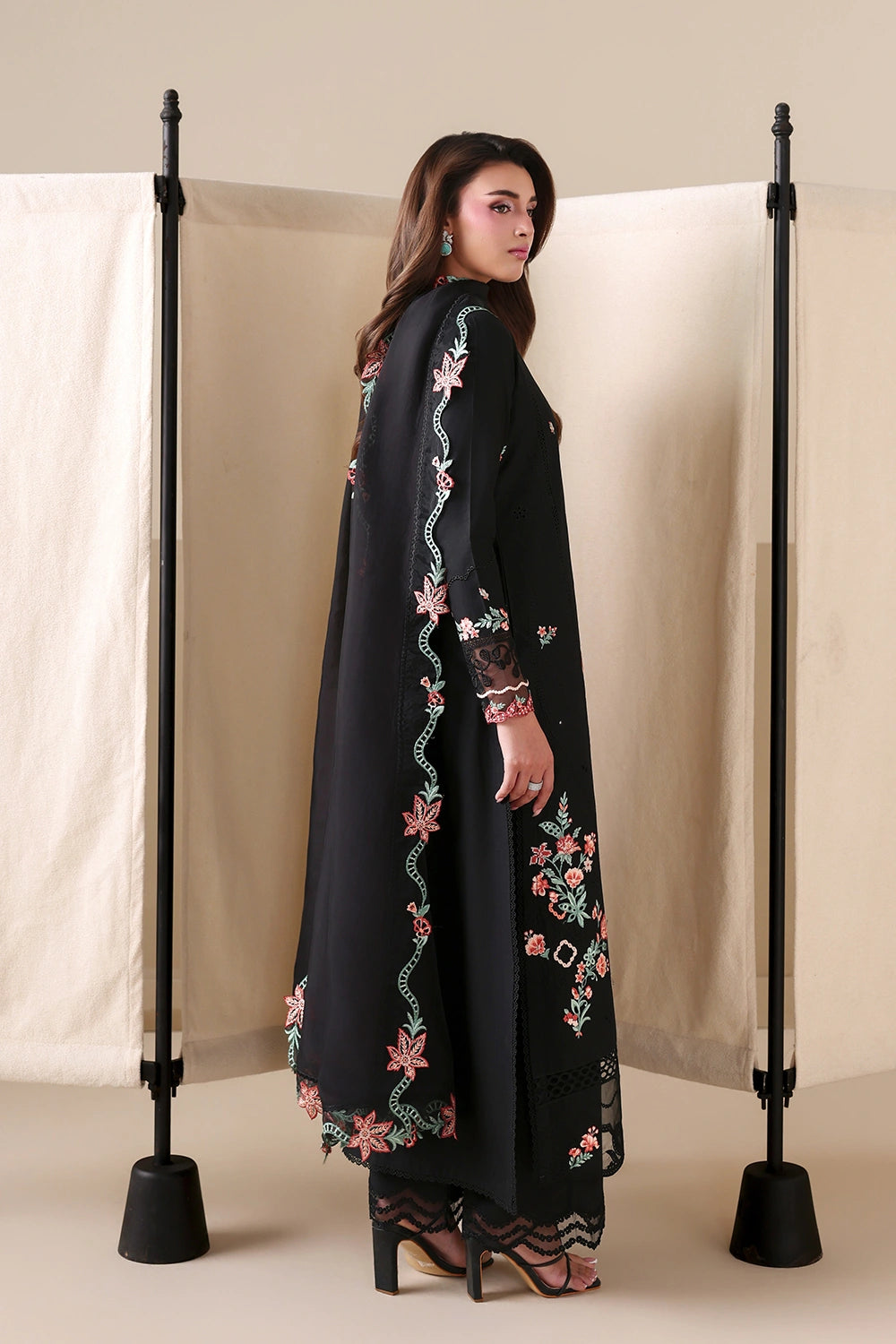 Azure | Luxury Lawn 26 | Black Peony, image 2