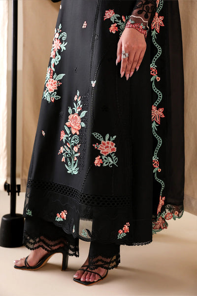 Azure | Luxury Lawn 26 | Black Peony
