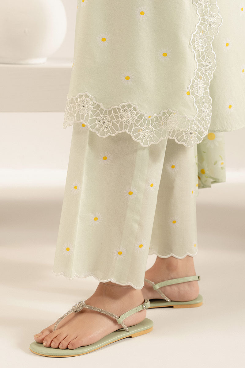 Cross Stitch | Basic Pret | Pastel Floret-3PC (Shirt, Trouser & Dupatta)-5