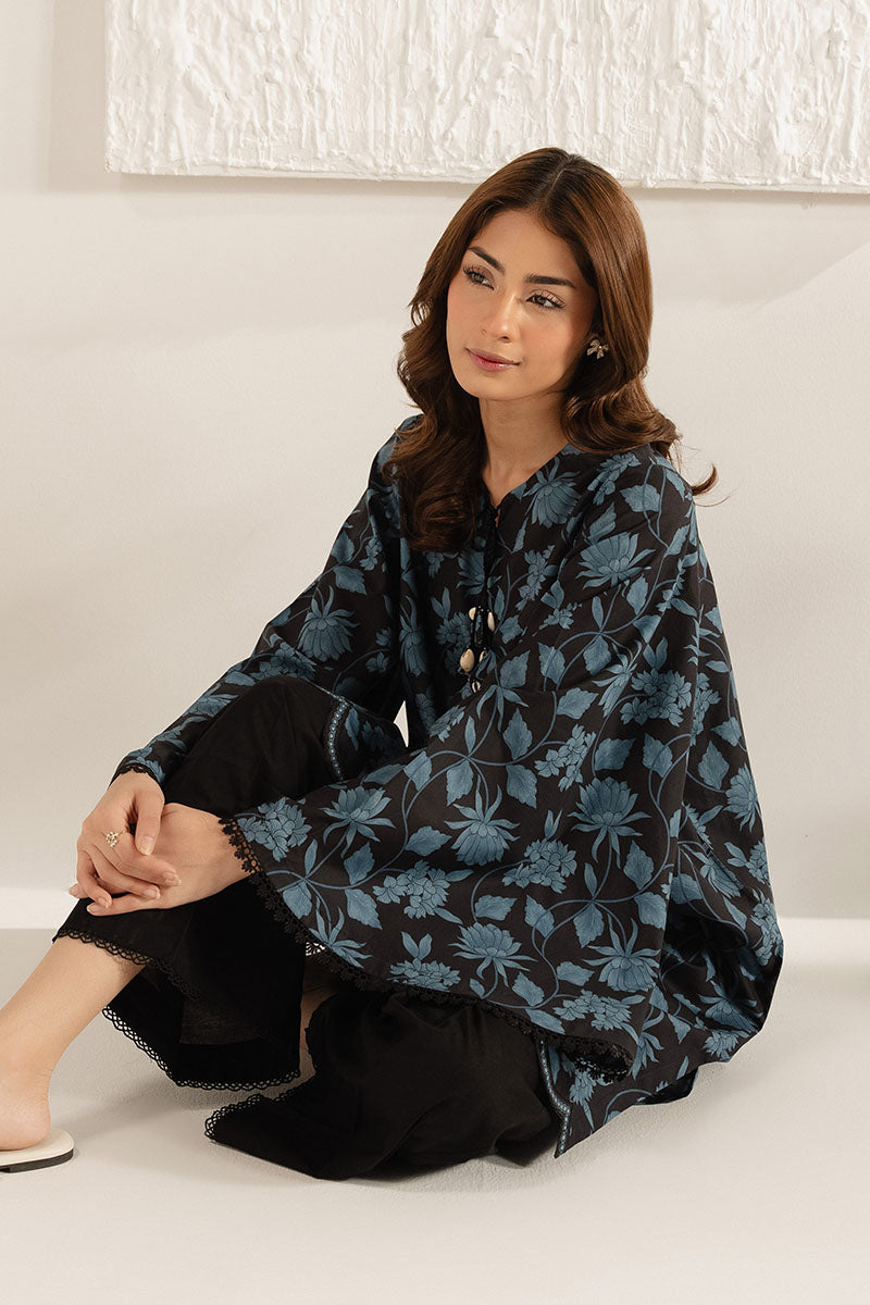 Cross Stitch | Basic Pret | Black Charm Printed Lawn Shirt