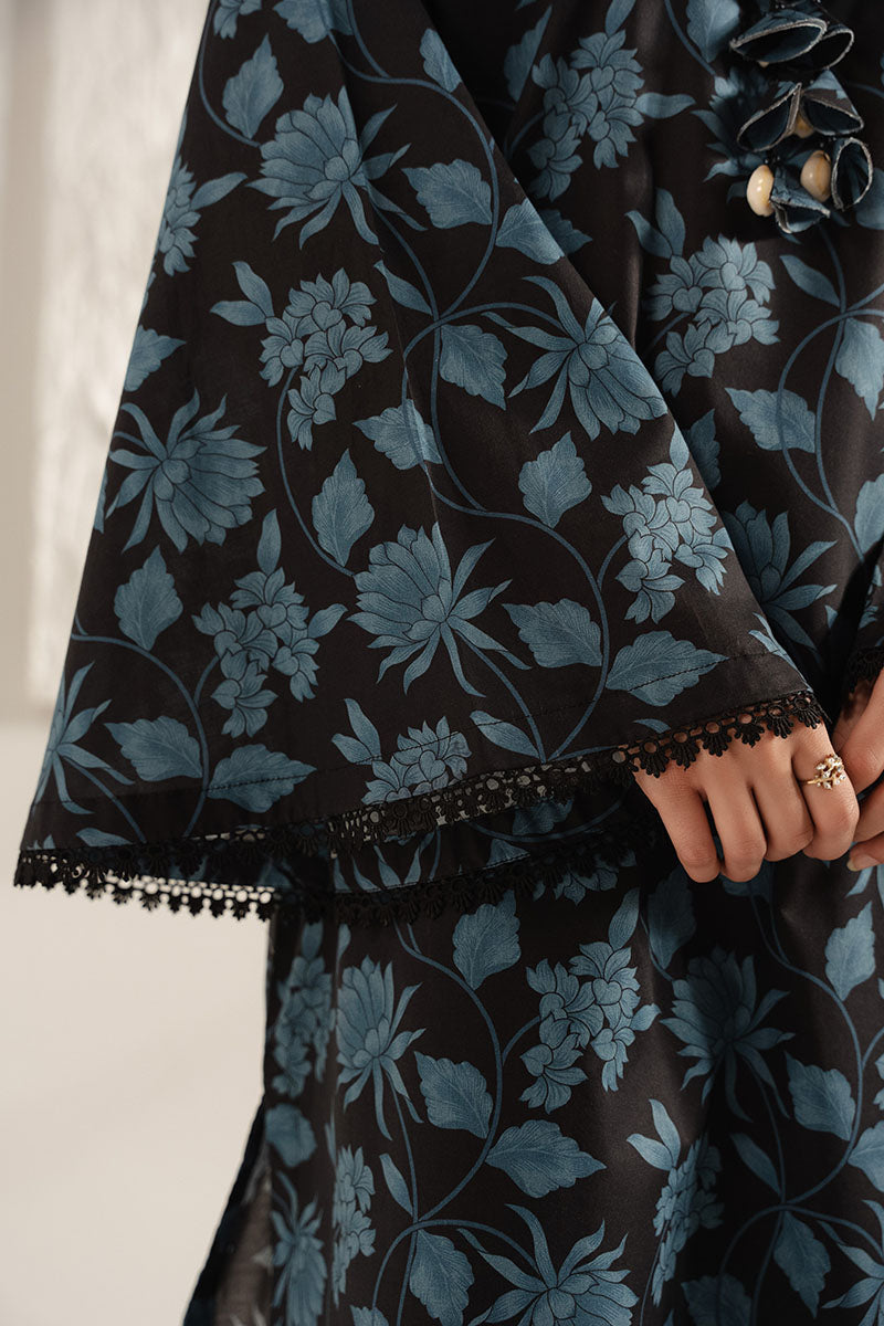 Cross Stitch | Basic Pret | Black Charm Printed Lawn Shirt-2