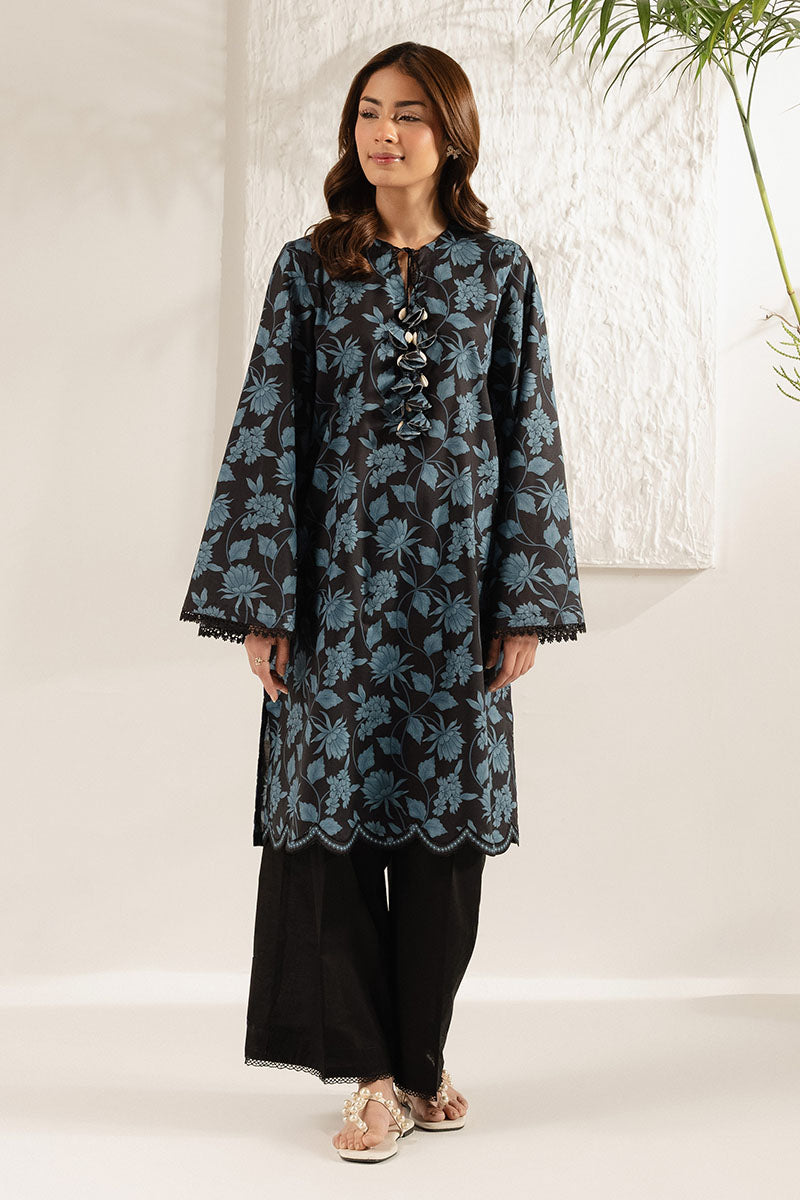 Cross Stitch | Basic Pret | Black Charm Printed Lawn Shirt-3