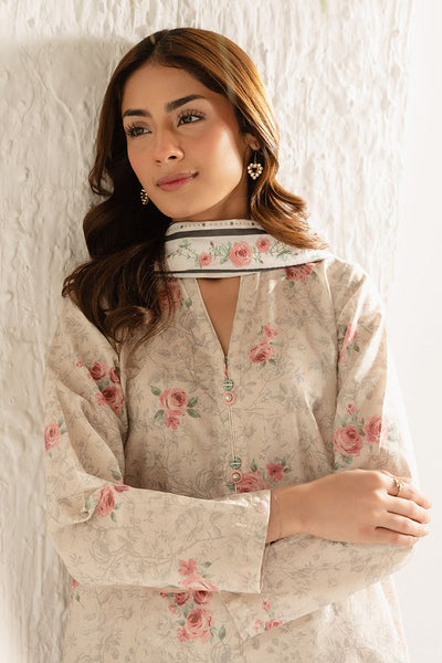Cross Stitch | Basic Pret | Prime Blossom-3PC (Shirt, Trouser & Dupatta)