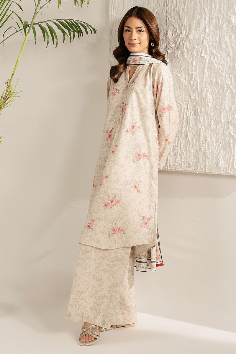 Cross Stitch | Basic Pret | Prime Blossom-3PC (Shirt, Trouser & Dupatta)