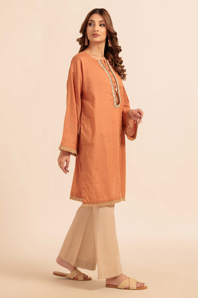 Bonanza Satrangi | Brown Cambric 1 Piece (PWS1241P02) -  Bonanza Satrangi Ready To Wear - Original Designer Dress - House of Maryam
