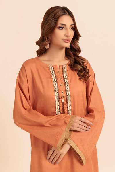 Bonanza Satrangi | Brown Cambric 1 Piece (PWS1241P02) -  Bonanza Satrangi Ready To Wear - Original Designer Dress - House of Maryam