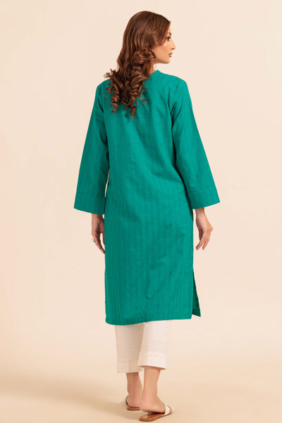 Bonanza Satrangi | Teal Jacquard 1 Piece (PWS1241P06) -  Bonanza Satrangi Ready To Wear - Original Designer Dress - House of Maryam