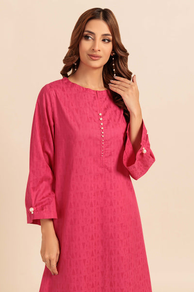 Bonanza Satrangi | Pink Jacquard 1 Piece (PWS1241P07) -  Bonanza Satrangi Ready To Wear - Original Designer Dress - House of Maryam
