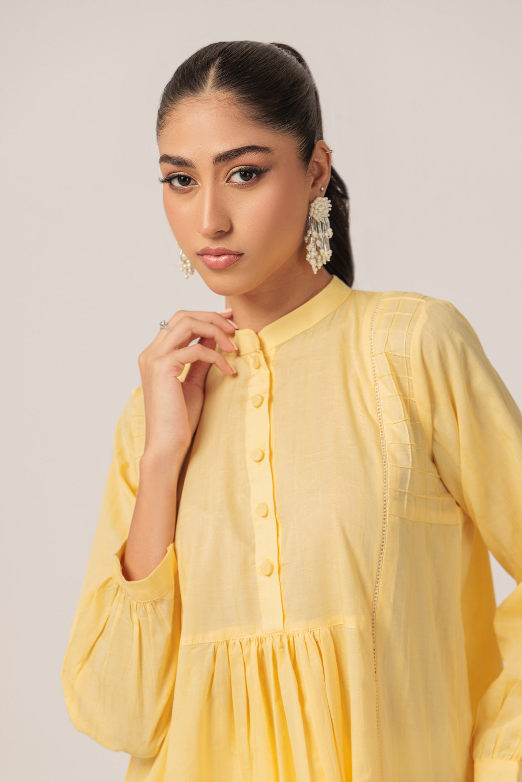 Bonanza Satrangi | Yellow Jacquard 1 Piece (PWS1241P11) -  Bonanza Satrangi Ready To Wear - Original Designer Dress - House of Maryam