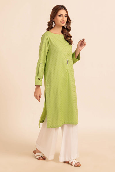 Bonanza Satrangi | Green Jacquard 1 Piece (PWS1241P12) -  Bonanza Satrangi Ready To Wear - Original Designer Dress - House of Maryam