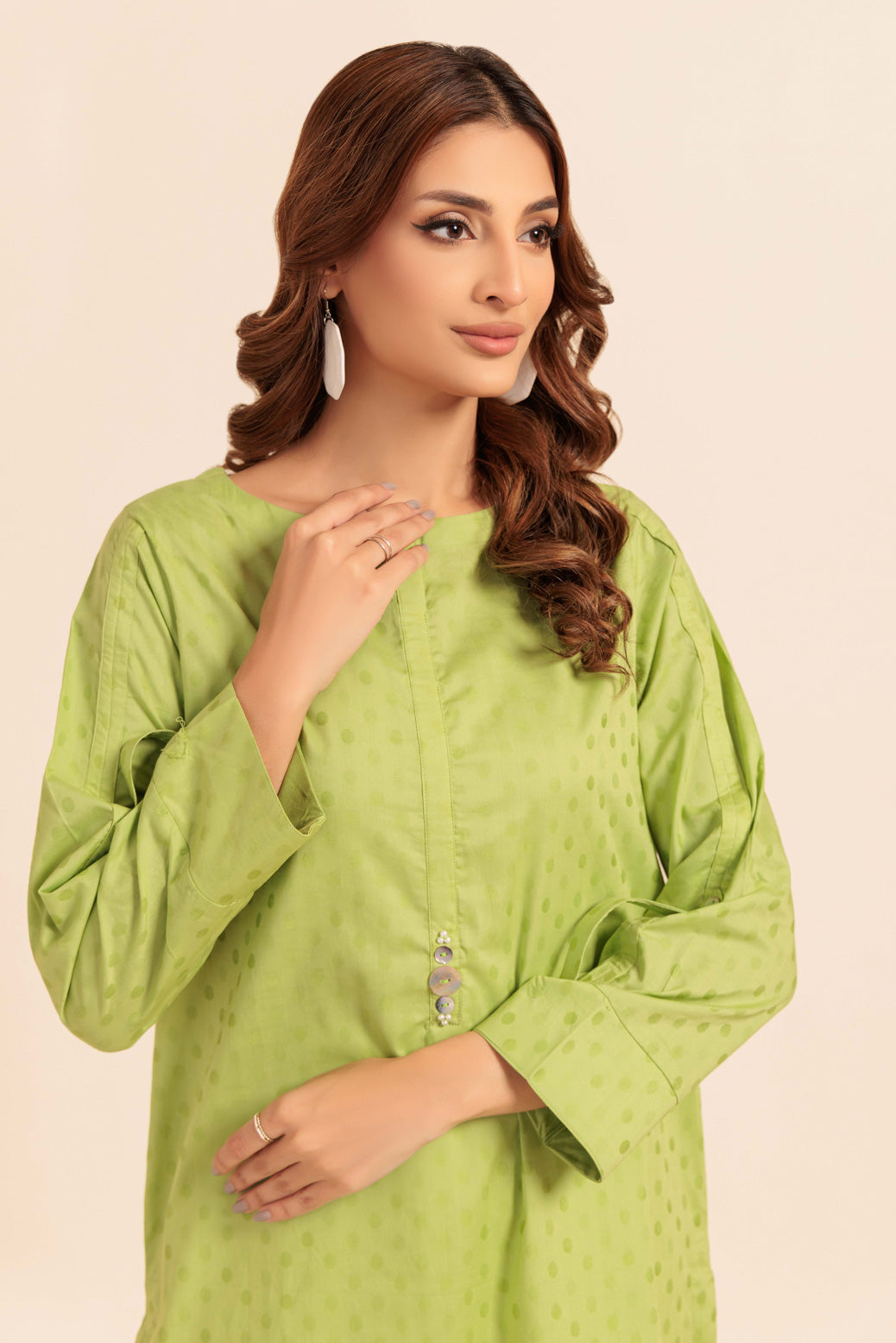 Bonanza Satrangi | Green Jacquard 1 Piece (PWS1241P12) -  Bonanza Satrangi Ready To Wear - Original Designer Dress - House of Maryam