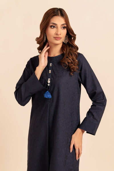 Bonanza Satrangi | Blue Jacquard 1 Piece (PWS1241P13) -  Bonanza Satrangi Ready To Wear - Original Designer Dress - House of Maryam