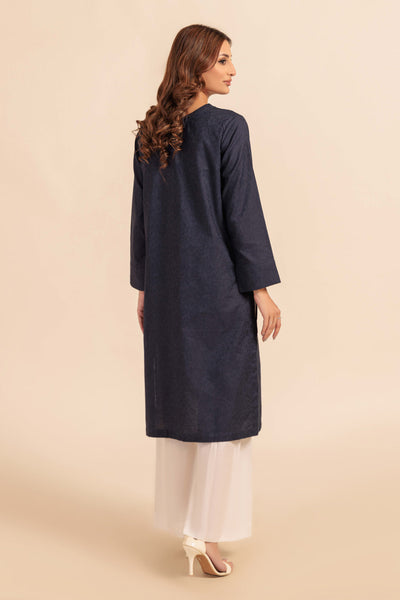 Bonanza Satrangi | Blue Jacquard 1 Piece (PWS1241P13) -  Bonanza Satrangi Ready To Wear - Original Designer Dress - House of Maryam