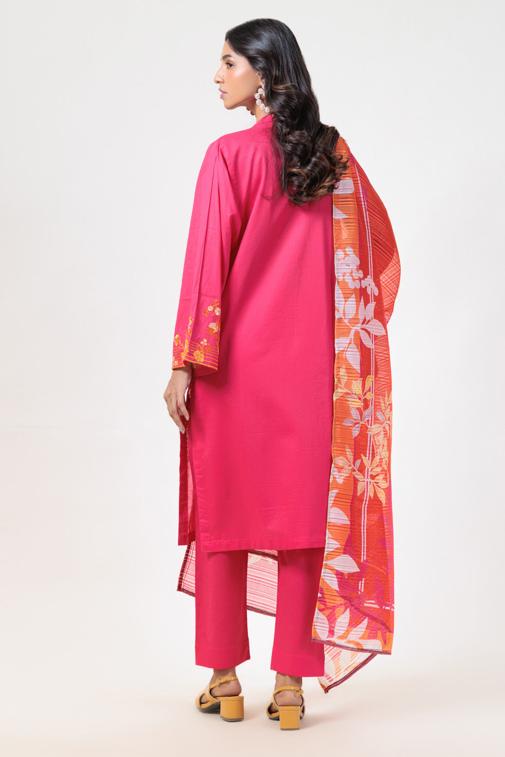 Bonanza Satrangi | Pink Cambric 3 Piece (PWS1243P03) -  Bonanza Satrangi Ready To Wear - Original Designer Dress - House of Maryam