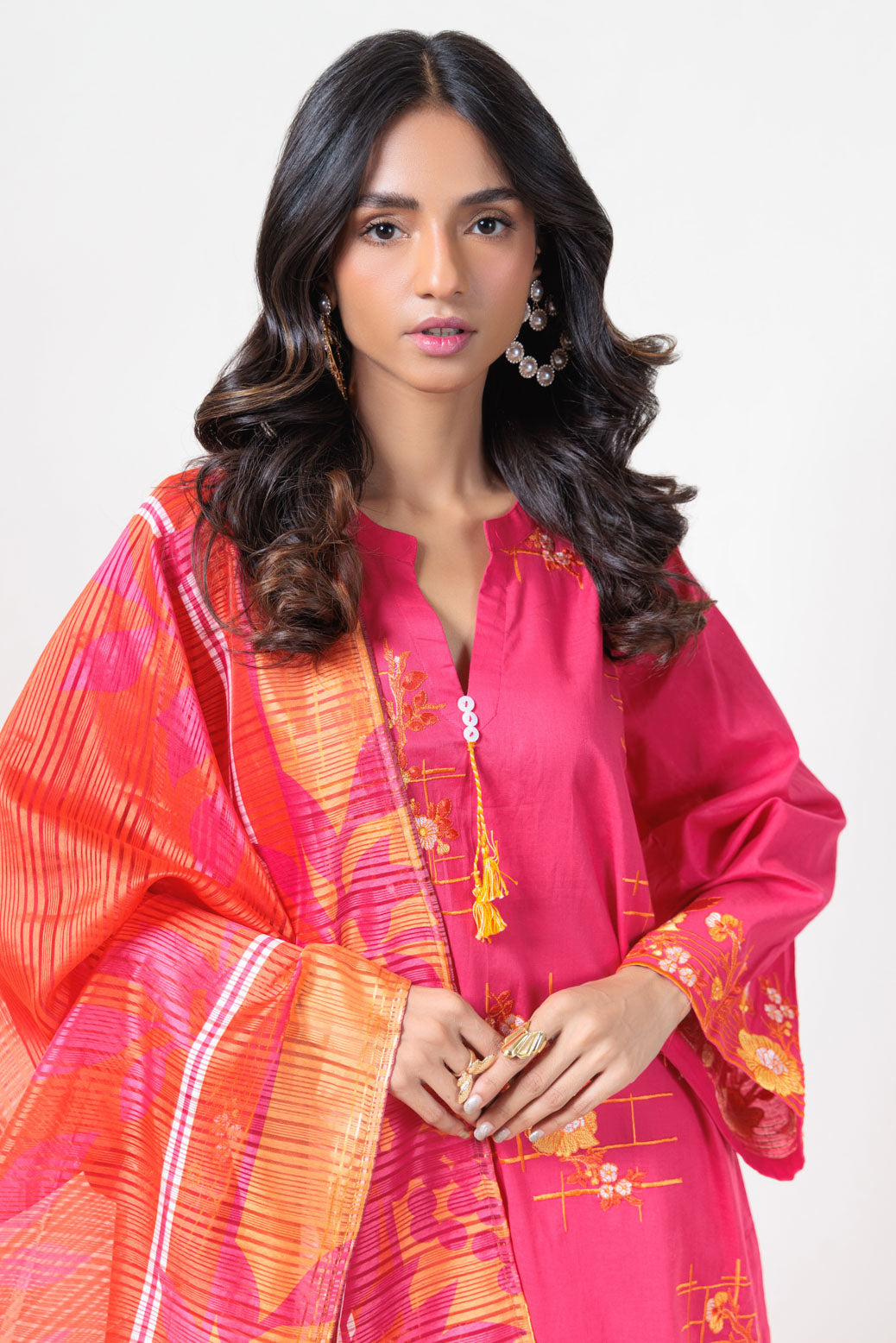Bonanza Satrangi | Pink Cambric 3 Piece (PWS1243P03) -  Bonanza Satrangi Ready To Wear - Original Designer Dress - House of Maryam