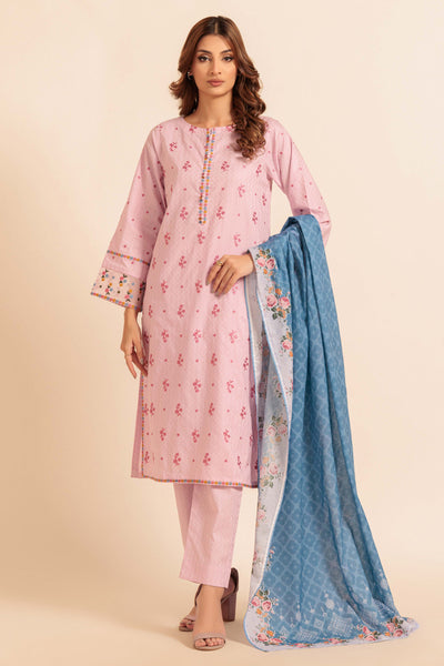 Bonanza Satrangi | Pink Jacquard 3 Piece (PWS1243P10) -  Bonanza Satrangi Ready To Wear - Original Designer Dress - House of Maryam