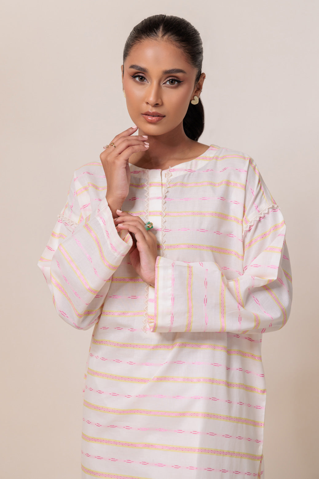 Bonanza Satrangi | O White Jacquard 1 Piece (PWS2241P01) -  Bonanza Satrangi Ready To Wear - Original Designer Dress - House of Maryam