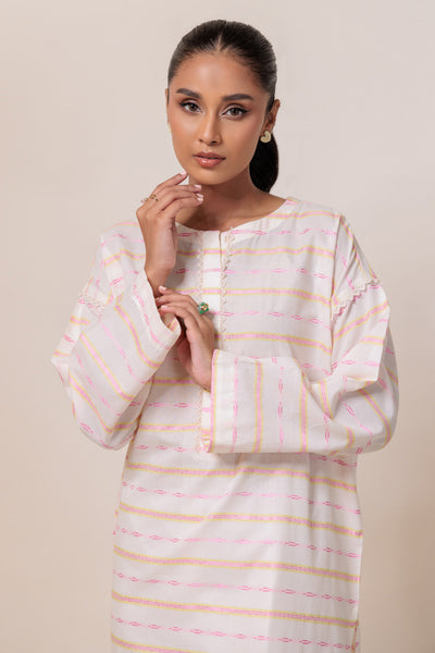 Bonanza Satrangi | O White Jacquard 1 Piece (PWS2241P01) -  Bonanza Satrangi Ready To Wear - Original Designer Dress - House of Maryam