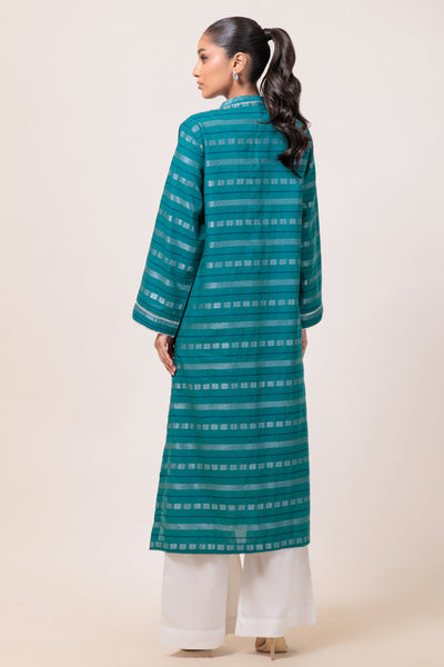 Bonanza Satrangi | Green Jacquard 1 Piece (PWS2241P03) -  Bonanza Satrangi Ready To Wear - Original Designer Dress - House of Maryam