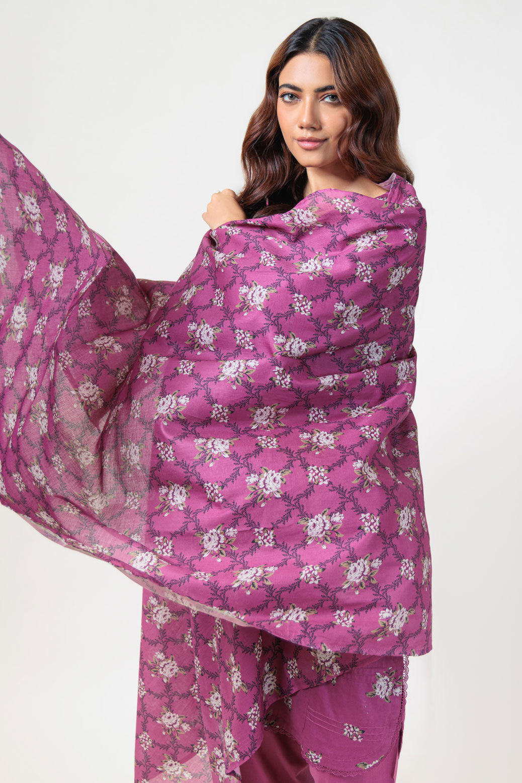 Bonanza Satrangi | Purple Lawn 3 Piece (PWS2243P04) -  Bonanza Satrangi Ready To Wear - Original Designer Dress - House of Maryam