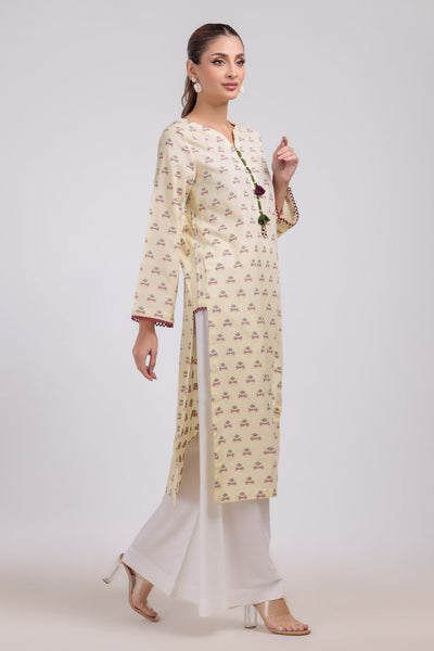 Bonanza Satrangi | Lemon Jacquard 1 Piece (PWS5241P07) -  Bonanza Satrangi Ready To Wear - Original Designer Dress - House of Maryam