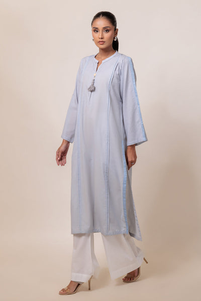 Bonanza Satrangi | Grey Jacquard 1 Piece (PWS5241P09) -  Bonanza Satrangi Ready To Wear - Original Designer Dress - House of Maryam