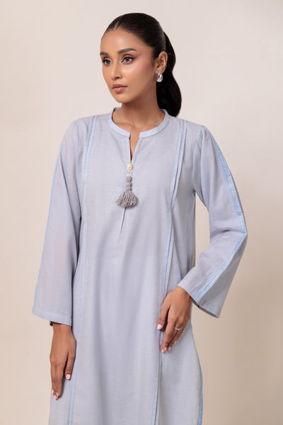 Bonanza Satrangi | Grey Jacquard 1 Piece (PWS5241P09) -  Bonanza Satrangi Ready To Wear - Original Designer Dress - House of Maryam