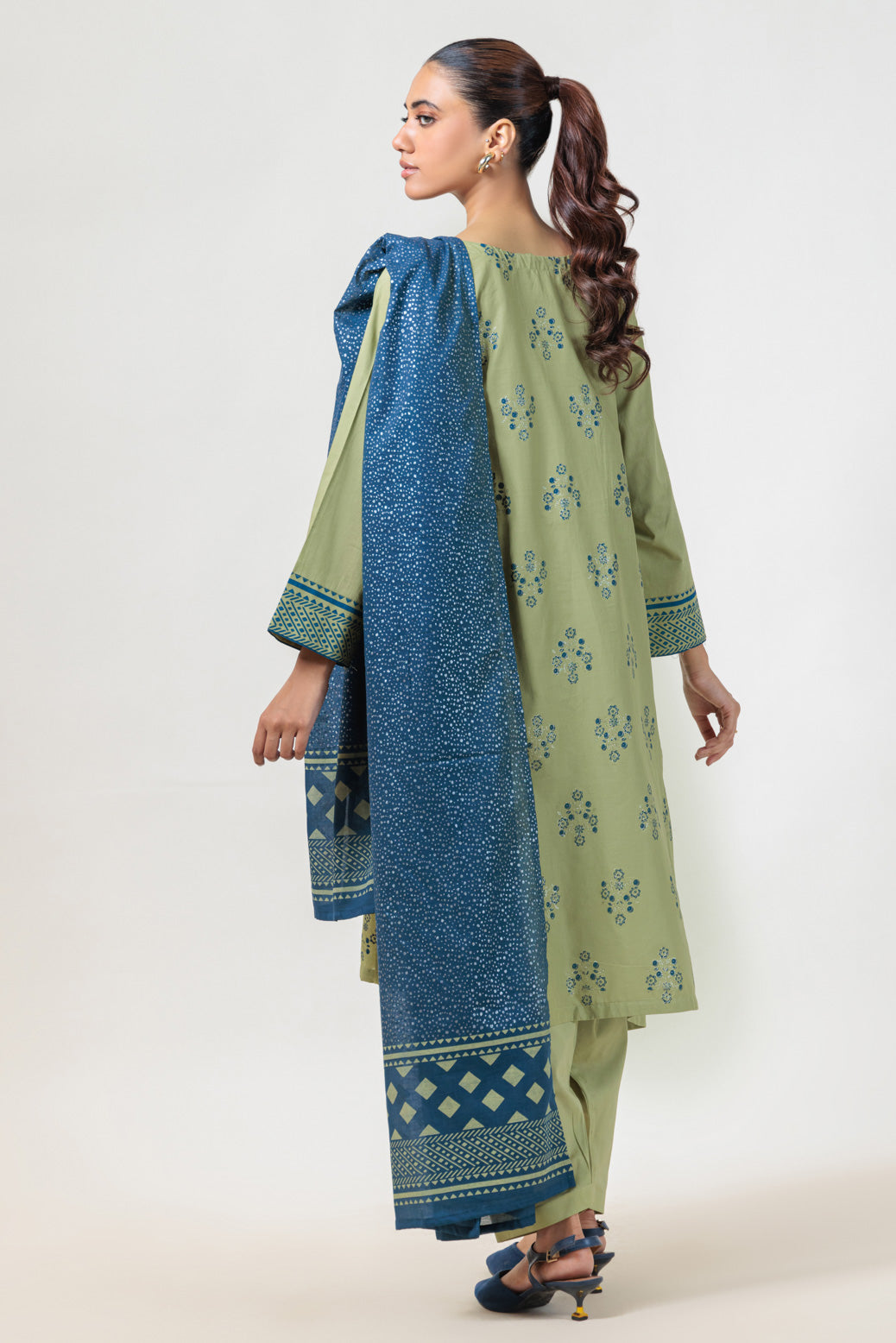 Bonanza Satrangi | Green Cambric 3 Piece (PWS5243P03) -  Bonanza Satrangi Ready To Wear - Original Designer Dress - House of Maryam