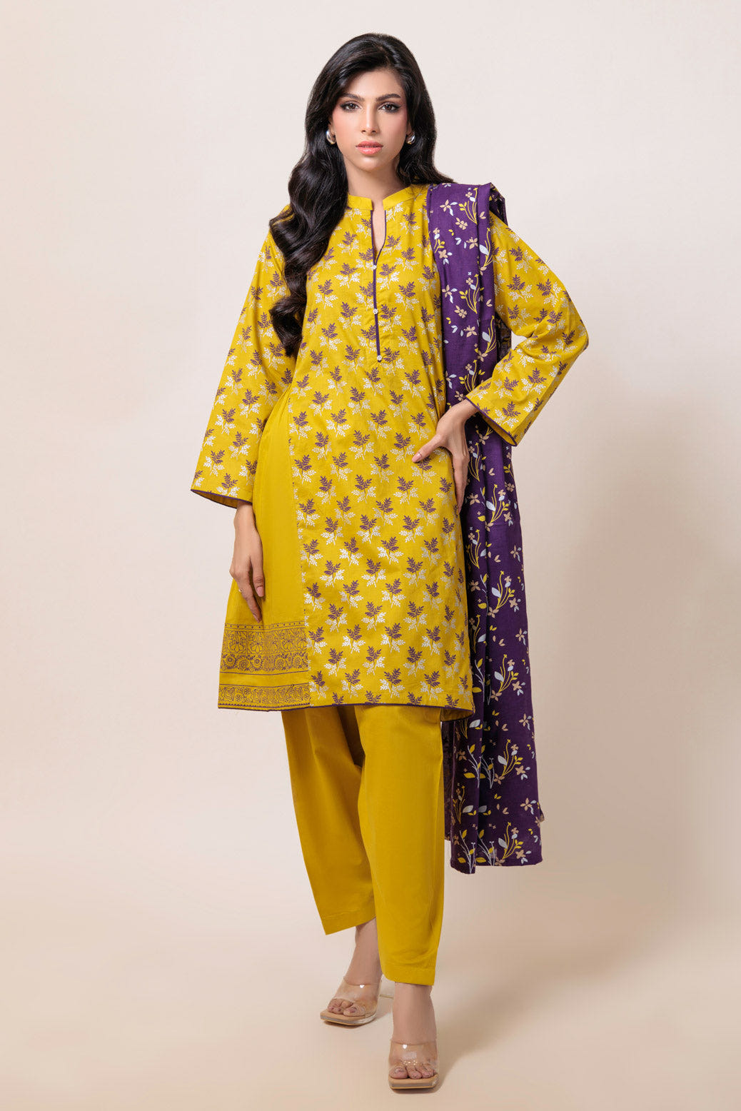 Bonanza Satrangi | Dhani Cambric 3 Piece (PWS5243P04) -  Bonanza Satrangi Ready To Wear - Original Designer Dress - House of Maryam