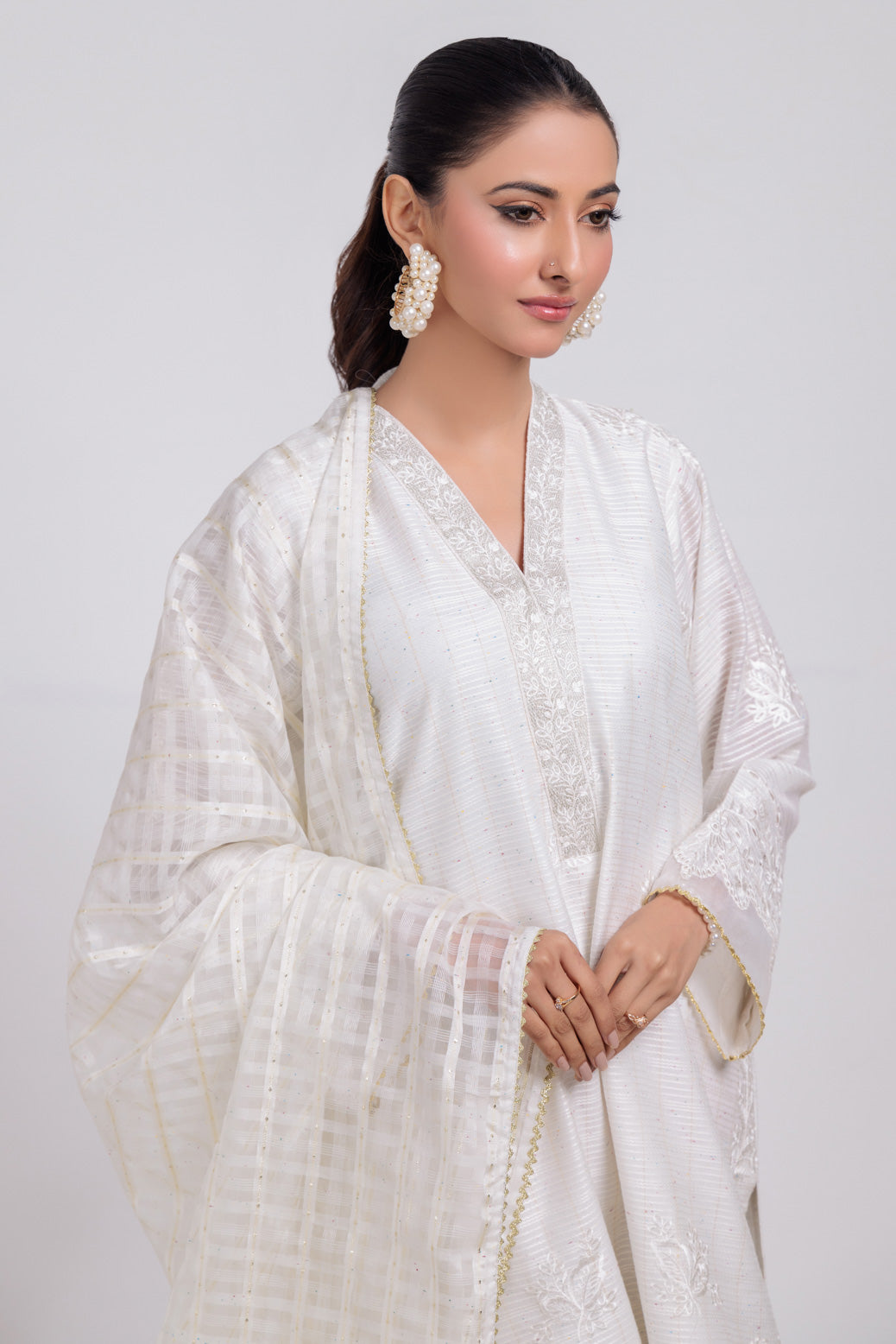 Bonanza Satrangi | White Fancy 3 Piece (PWS5243P15) -  Bonanza Satrangi Ready To Wear - Original Designer Dress - House of Maryam