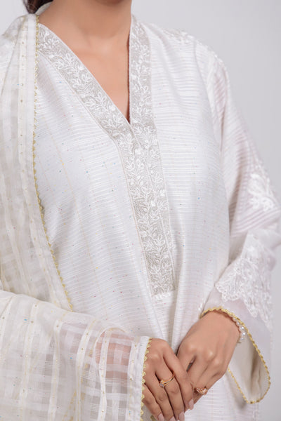 Bonanza Satrangi | White Fancy 3 Piece (PWS5243P15) -  Bonanza Satrangi Ready To Wear - Original Designer Dress - House of Maryam