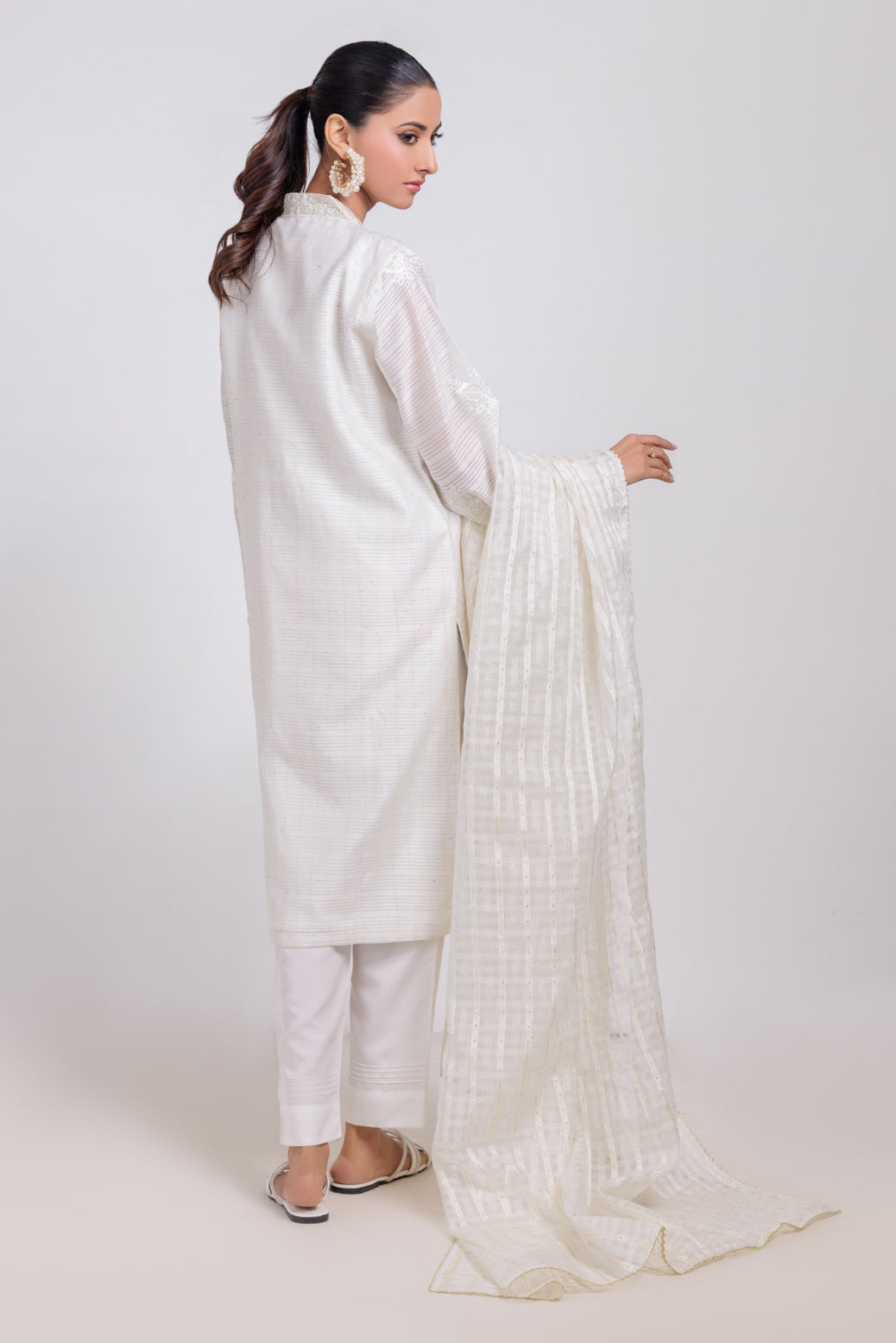 Bonanza Satrangi | White Fancy 3 Piece (PWS5243P15) -  Bonanza Satrangi Ready To Wear - Original Designer Dress - House of Maryam