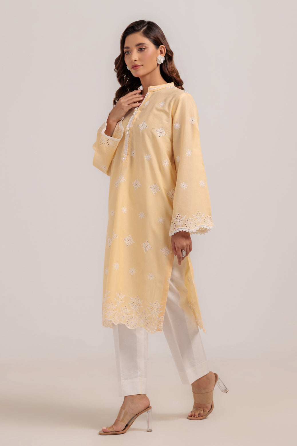 Bonanza Satrangi | Beige Cambric 1 Piece (PWS6241P01) -  Bonanza Satrangi Ready To Wear - Original Designer Dress - House of Maryam