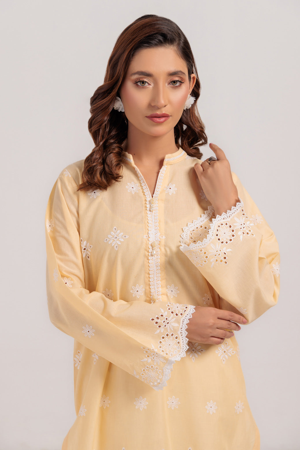 Bonanza Satrangi | Beige Cambric 1 Piece (PWS6241P01) -  Bonanza Satrangi Ready To Wear - Original Designer Dress - House of Maryam