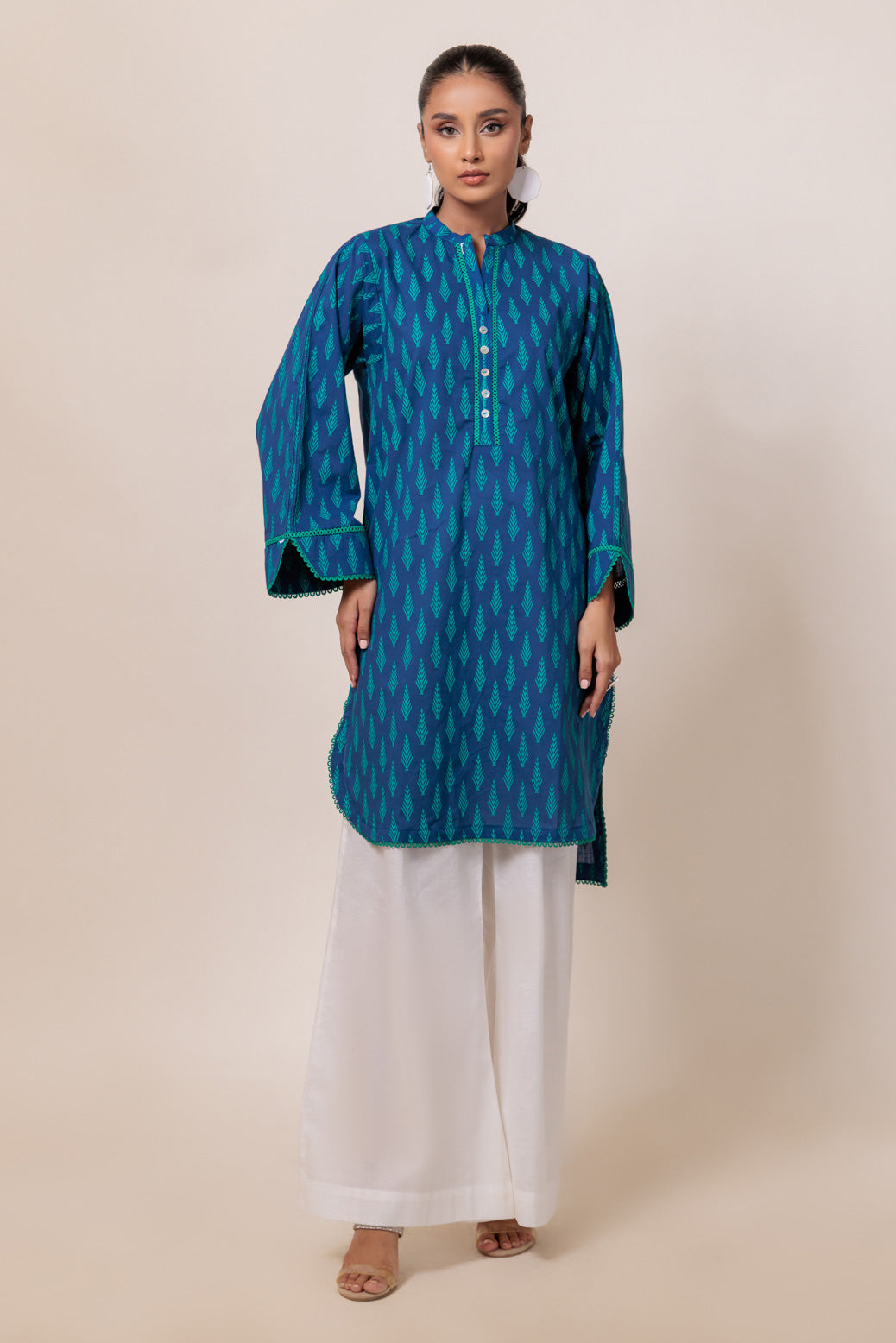 Bonanza Satrangi | Blue Cambric 1 Piece (PWS6241P04) -  Bonanza Satrangi Ready To Wear - Original Designer Dress - House of Maryam