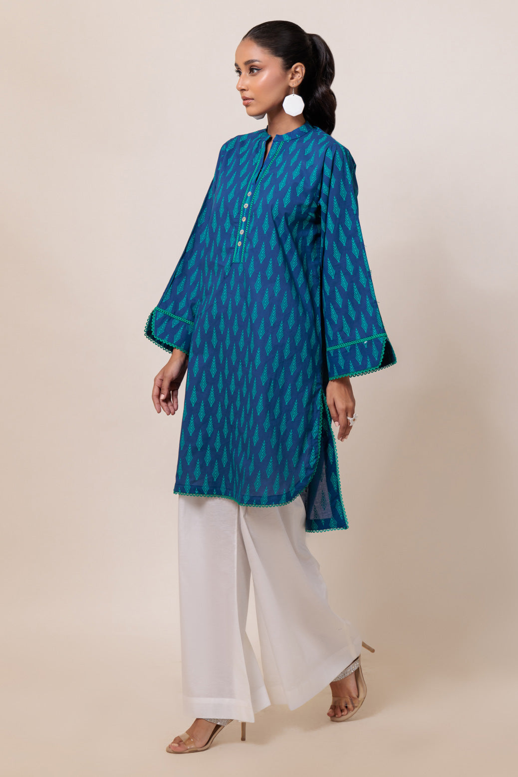 Bonanza Satrangi | Blue Cambric 1 Piece (PWS6241P04) -  Bonanza Satrangi Ready To Wear - Original Designer Dress - House of Maryam