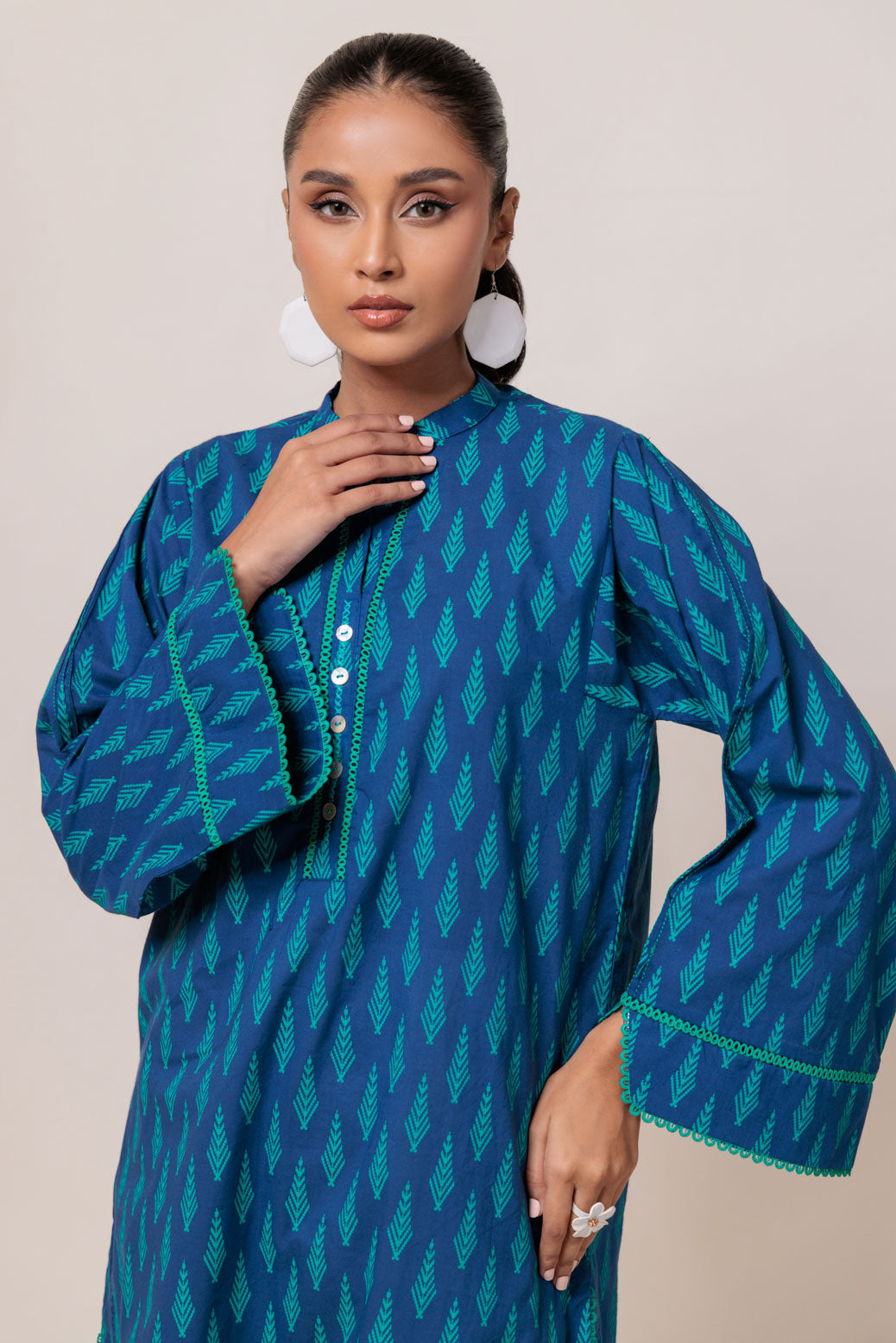 Bonanza Satrangi | Blue Cambric 1 Piece (PWS6241P04) -  Bonanza Satrangi Ready To Wear - Original Designer Dress - House of Maryam