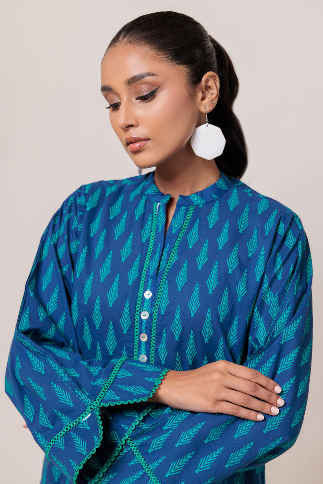 Bonanza Satrangi | Blue Cambric 1 Piece (PWS6241P04) -  Bonanza Satrangi Ready To Wear - Original Designer Dress - House of Maryam