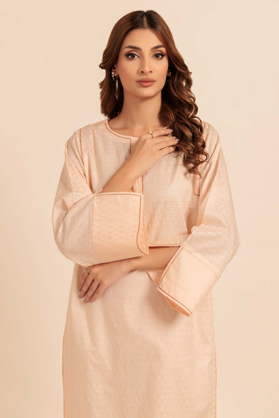 Bonanza Satrangi | Peach Jacquard 1 Piece (PWS6241P12) -  Bonanza Satrangi Ready To Wear - Original Designer Dress - House of Maryam