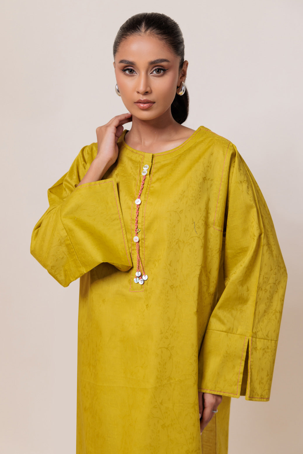 Bonanza Satrangi | Green Jacquard 1 Piece (PWS6241P16) -  Bonanza Satrangi Ready To Wear - Original Designer Dress - House of Maryam