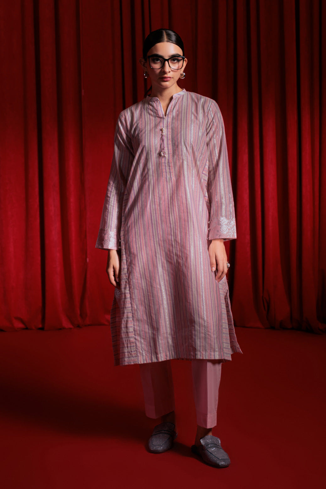 Bonanza Satrangi | Pink Jacquard 2 Piece (PWS6242P01) -  Bonanza Satrangi Ready To Wear - Original Designer Dress - House of Maryam