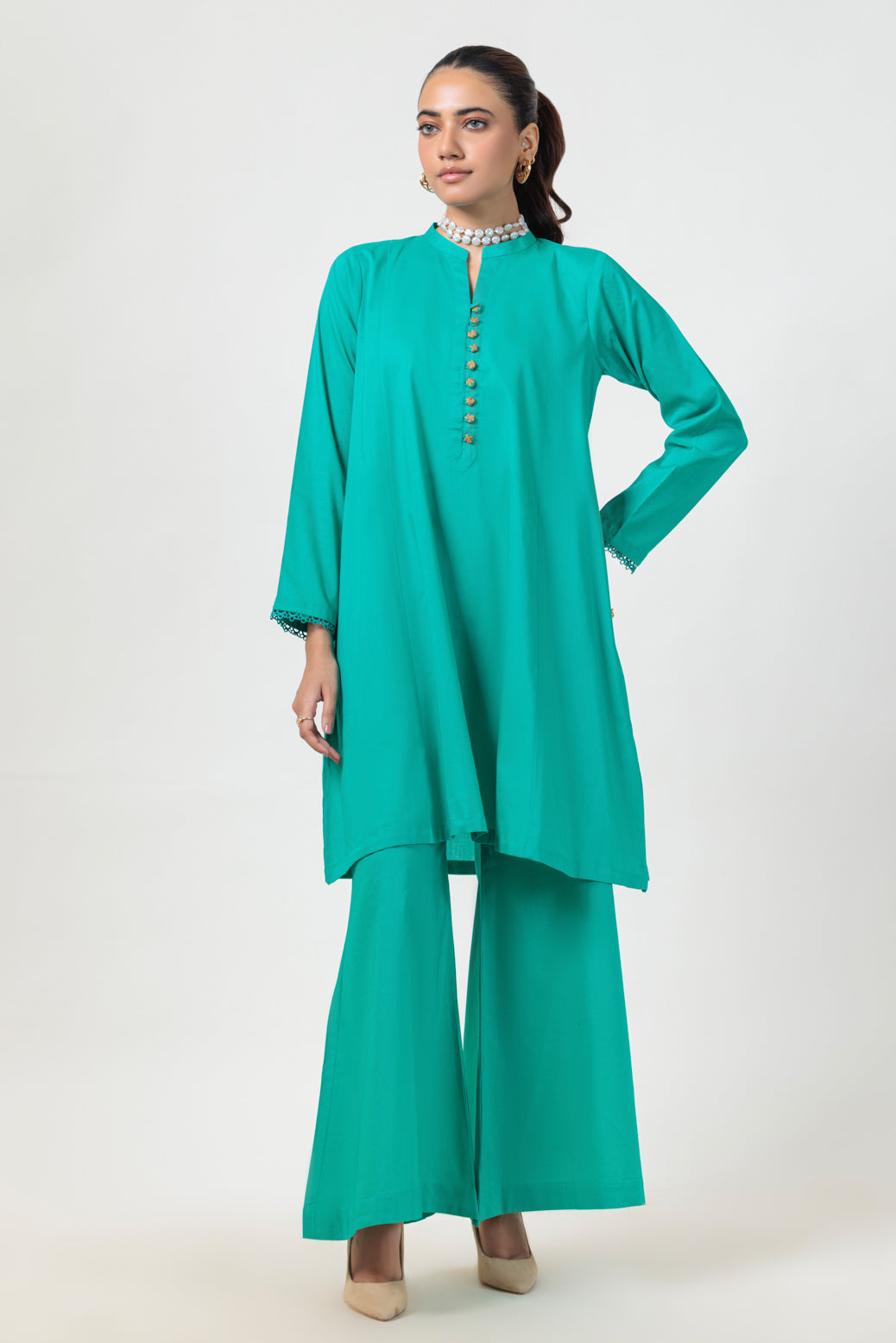 Bonanza Satrangi | Green Cambric 2 Piece (PWS6242P04) -  Bonanza Satrangi Ready To Wear - Original Designer Dress - House of Maryam