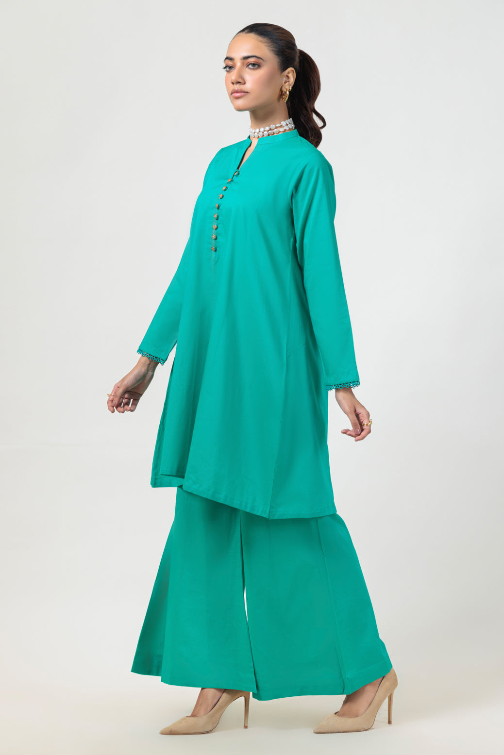 Bonanza Satrangi | Green Cambric 2 Piece (PWS6242P04) -  Bonanza Satrangi Ready To Wear - Original Designer Dress - House of Maryam