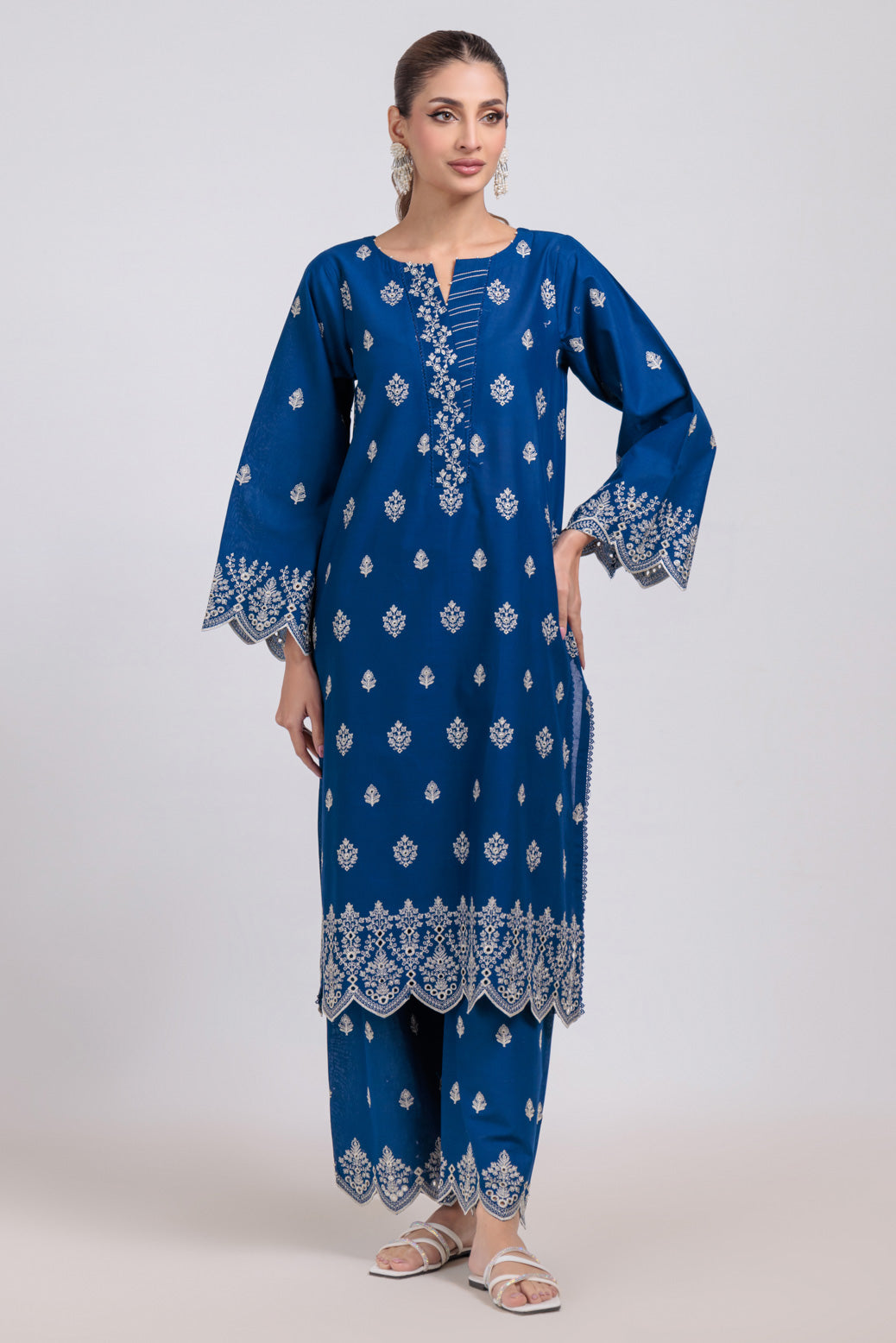 Bonanza Satrangi | Blue Cambric 2 Piece (PWS6242P05) -  Bonanza Satrangi Ready To Wear - Original Designer Dress - House of Maryam