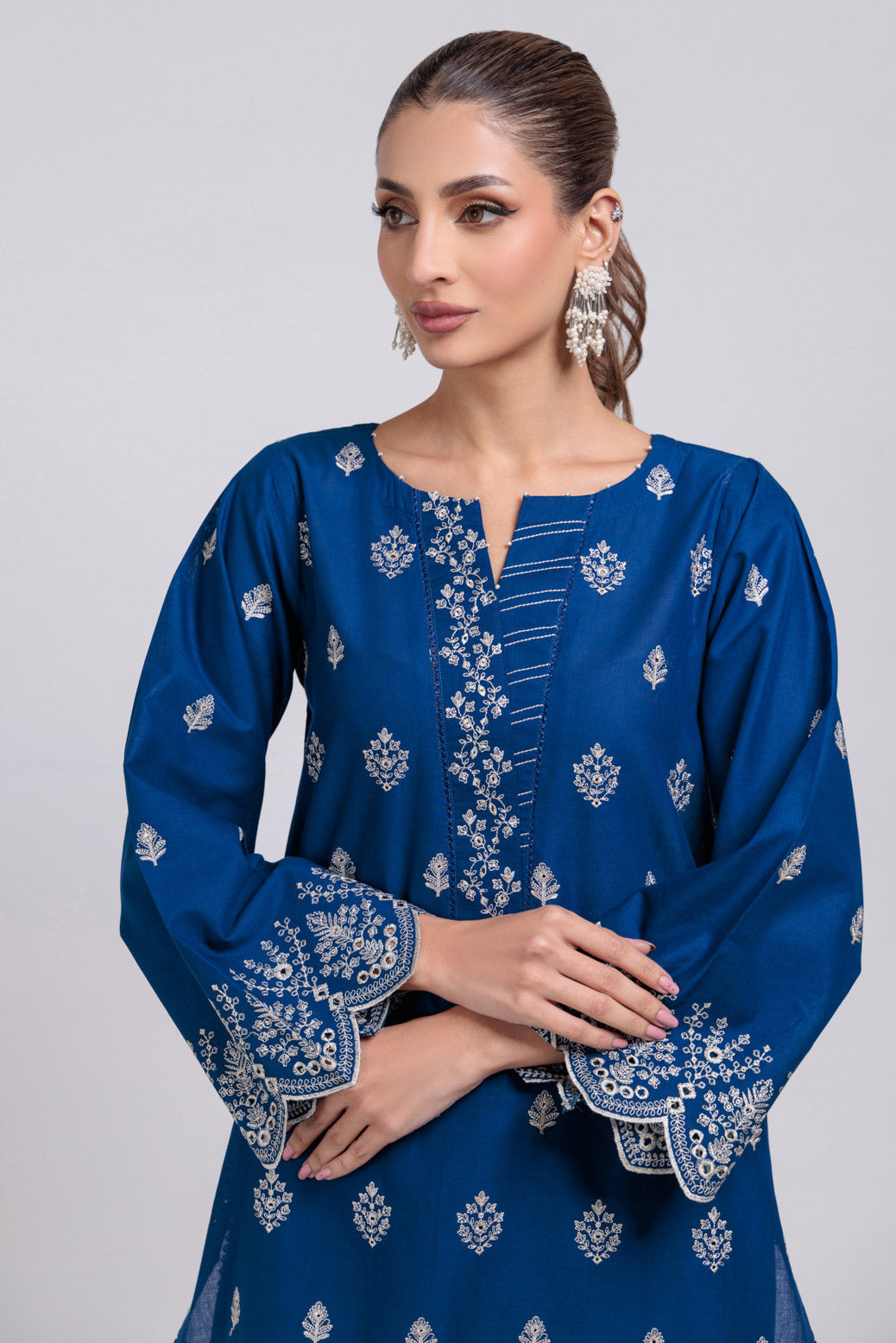 Bonanza Satrangi | Blue Cambric 2 Piece (PWS6242P05) -  Bonanza Satrangi Ready To Wear - Original Designer Dress - House of Maryam