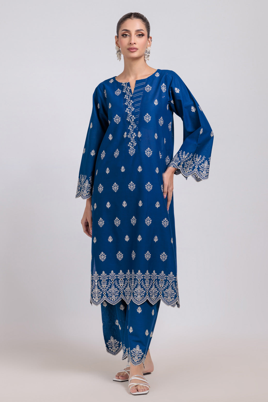 Bonanza Satrangi | Blue Cambric 2 Piece (PWS6242P05) -  Bonanza Satrangi Ready To Wear - Original Designer Dress - House of Maryam